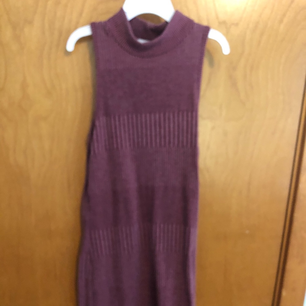 Maroon sweater dress